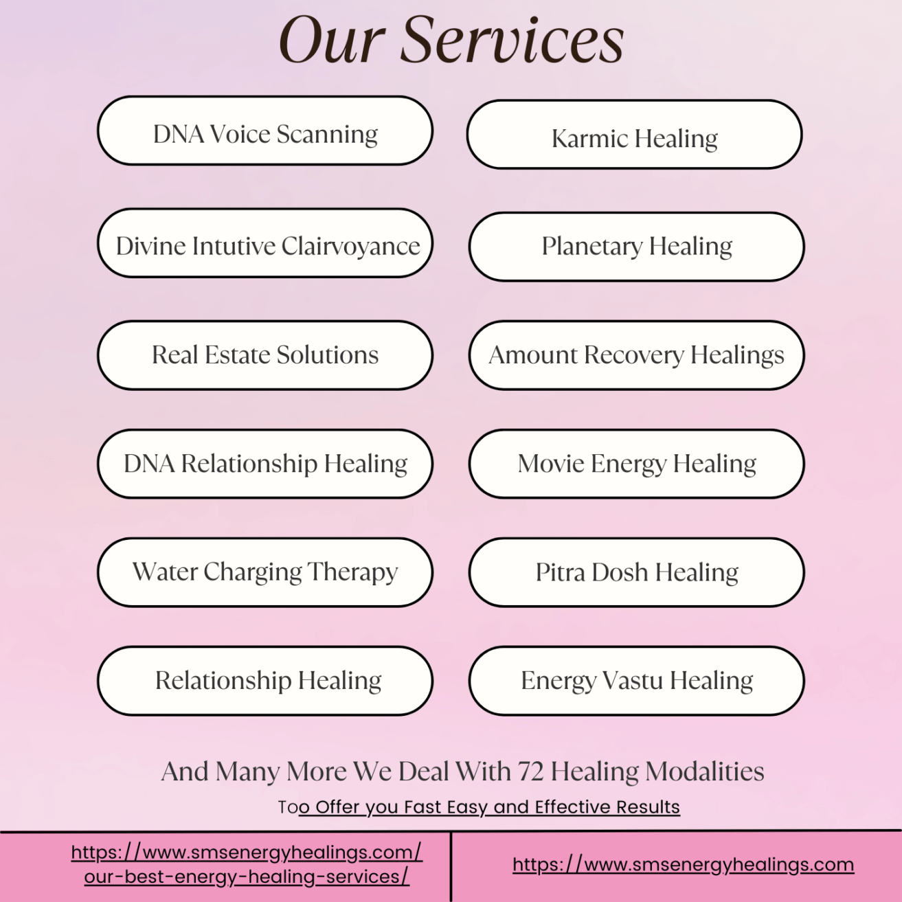 Our Services, Our Best Energy Healing Services