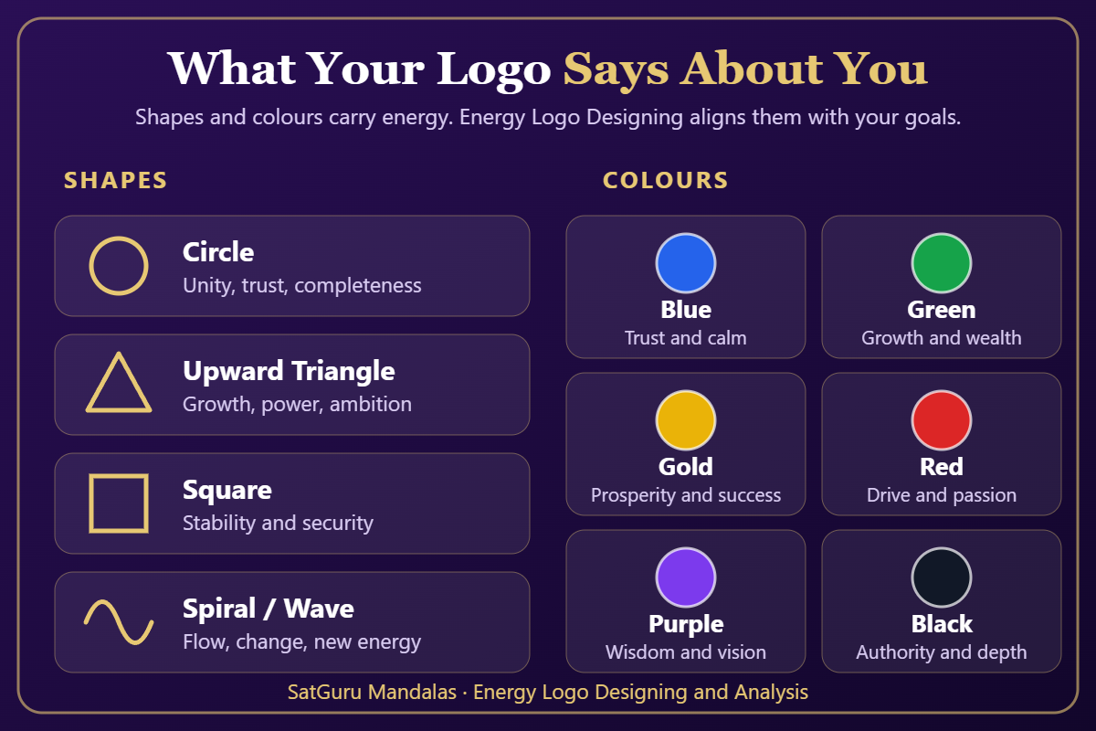 What logo shapes and colours say about your brand: Energy Logo Designing chart